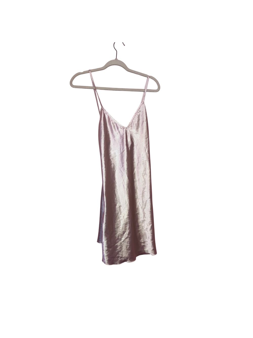 Shein Very Light PInk Satin Feeling Mini Nightgown Size Large